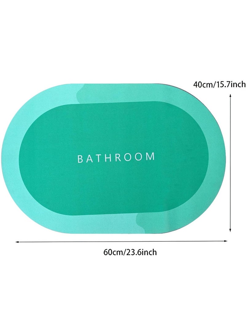 Kimaya Premium Floor Mat, Polyresin Bath Mat, Doormat, Bathroom Carpet, Cushion Mat Super Absorbent Soft Carpet, Quick Dry Dirt Barrier for Home, Office, (60x40), Set of 2, Green Candy Apple - Image 4
